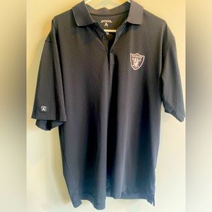 Raiders black polo with box pattern. Like new. Men’s size medium